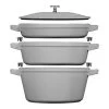 Staub Stackable Cocotte, Braiser, And Grill Pan With Lid | Graphite Grey 1 Staub Stackable Cocotte, Braiser, And Grill Pan With Lid | Graphite Grey -Staub Shop 1010767 1