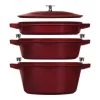 Staub Stackable Cocotte, Braiser, And Grill Pan With Lid | Grenadine -Staub Shop 1010768 1
