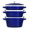 Staub Stackable Cocotte, Braiser, And Grill Pan With Lid | Dark Blue -Staub Shop 1010769 1