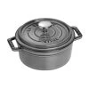 Staub 0.5 Qt. Round Cocotte/Dutch Oven | Graphite Grey -Staub Shop 1101218 1