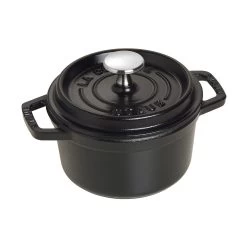 Staub 0.75 Qt. Round Cocotte/Dutch Oven | Matte Black