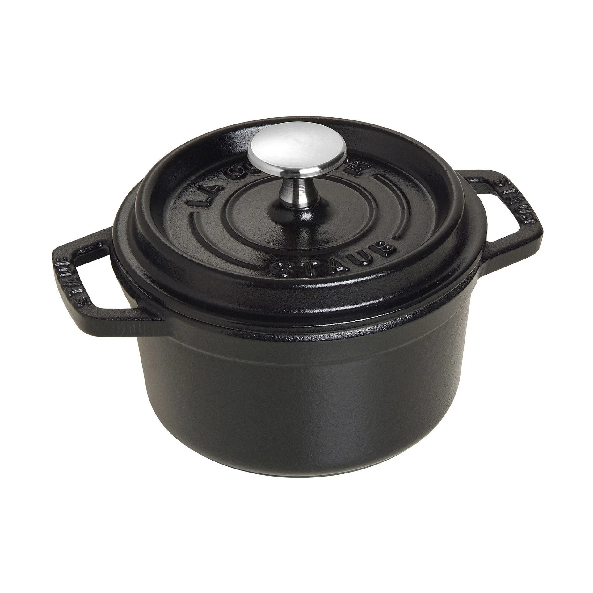 Staub 0.75 Qt. Round Cocotte/Dutch Oven | Matte Black