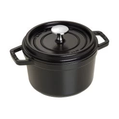 Staub 1.25 Qt. Round Cocotte/Dutch Oven | Matte Black