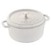 Staub 5.5 Qt. Round Cocotte/Dutch Oven | White -Staub Shop 1102602 staub 5.5qt round cocotte white 2