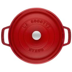 Staub 7 Qt. Round Cocotte/Dutch Oven | Cherry Red -Staub Shop 1102806 01