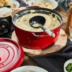 Staub 7 Qt. Round Cocotte/Dutch Oven | Cherry Red -Staub Shop 1102806 05