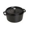 Staub 7 Qt. Round Cocotte/Dutch Oven | Matte Black -Staub Shop 1102825 1