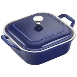 Staub 9" X 9" Square Ceramic Covered Baking Dish - Dark Blue