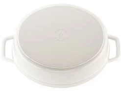 Staub 5.75 Qt. Oval Coq Au Vin Cocotte/Dutch Oven | White -Staub Shop 1123102 white staub coq au vin cocotte