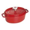 Staub 5.75 Qt. Oval Coq Au Vin Cocotte/Dutch Oven | Cherry Red -Staub Shop 1123106 1