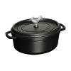 Staub 5.75 Qt. Oval Coq Au Vin Cocotte/Dutch Oven | Matte Black -Staub Shop 1123123 1