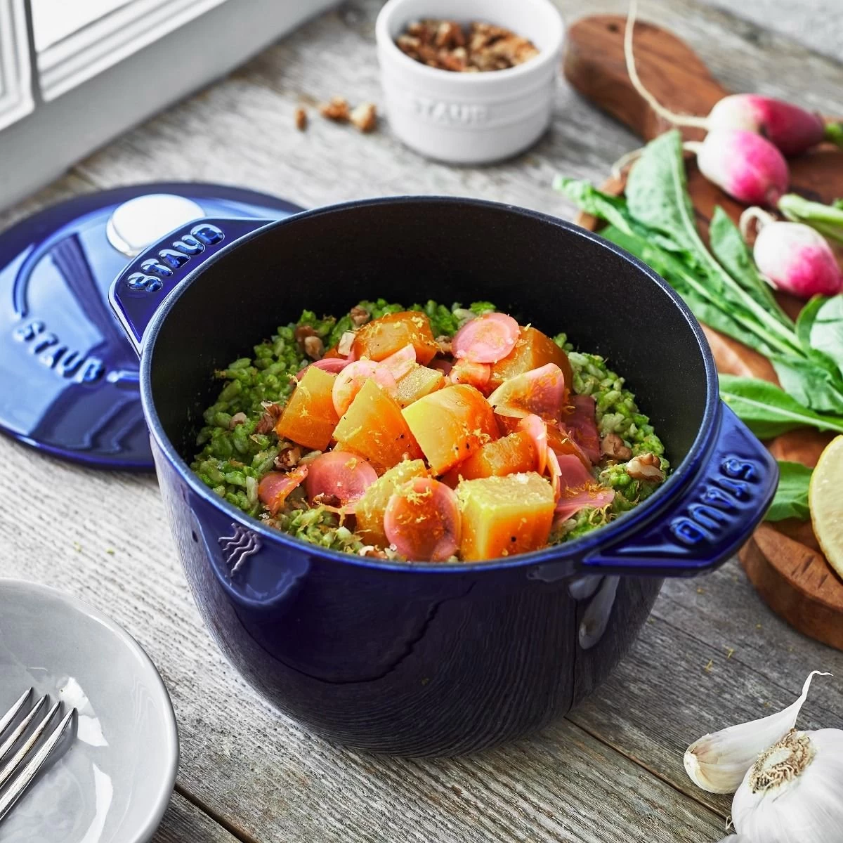 Staub 1.5 Qt. Petite French Oven | Dark Blue 9 Staub 1.5 Qt. Petite French Oven | Dark Blue - Image 7