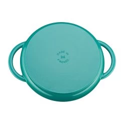 Staub 10" Cast Iron Pure Grill Pan | Turquoise -Staub Shop 12030105 3