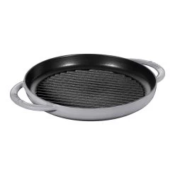Staub 10" Cast Iron Pure Grill Pan | Graphite Grey