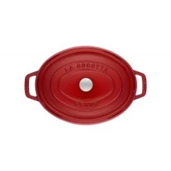 Staub Cast Iron Oval Cocotte 4.2 L - Cherry -Staub Shop 12058186 1