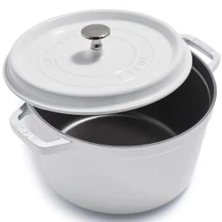 Staub 5 Qt Tall Cocotte | White