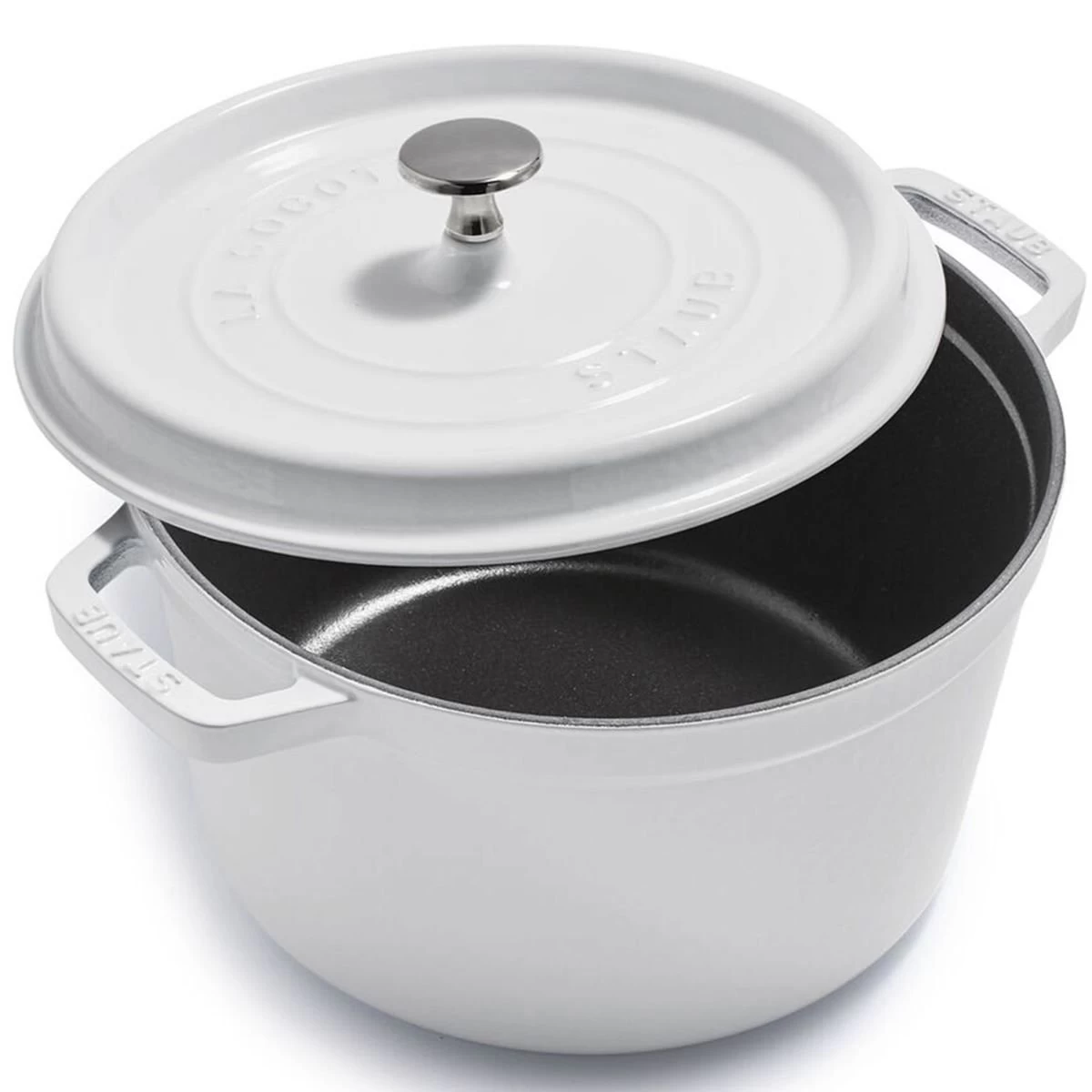 Staub 5 Qt Tall Cocotte | White