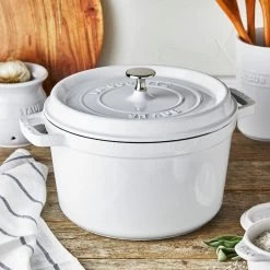 Staub 5 Qt Tall Cocotte | White -Staub Shop 12502402 ls 01