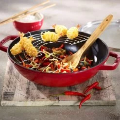 Staub 4.5 Qt. Perfect Frying Pan | Cherry Red -Staub Shop 1312906 3