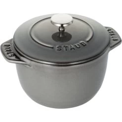 Staub Grey Petite Cocotte - 1.9 Qt. / 1.7 L