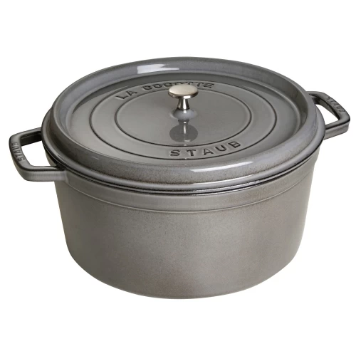 Staub Grey Round Cocotte - 8.8 Qt. / 8.35 L 3 Staub Grey Round Cocotte - 8.8 Qt. / 8.35 L