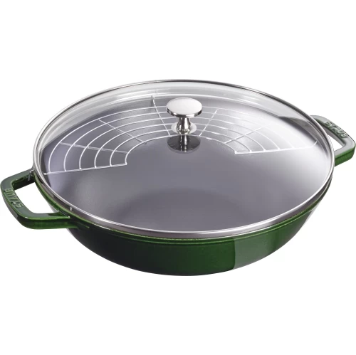 Staub Basil Green Cast Iron Wok - 12" / 30cm 3 Staub Basil Green Cast Iron Wok - 12" / 30cm