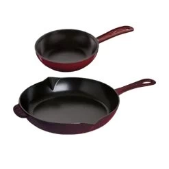 STAUB Pans 2 Piece Cast Iron Fry Pan Set