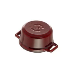 STAUB La Cocotte 250 Ml Cast Iron Round Mini Cocotte, Grenadine-Red -Staub Shop 14684436 3