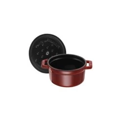 STAUB La Cocotte 250 Ml Cast Iron Round Mini Cocotte, Grenadine-Red -Staub Shop 14684436 4