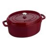 STAUB La Cocotte 6.75 L Cast Iron Oval Cocotte, Bordeaux