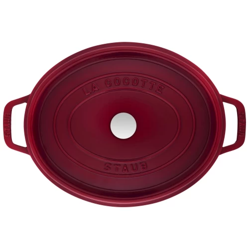 STAUB La Cocotte 6.75 L Cast Iron Oval Cocotte, Bordeaux 5 STAUB La Cocotte 6.75 L Cast Iron Oval Cocotte, Bordeaux - Image 3