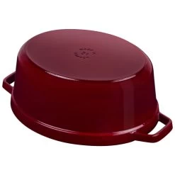 STAUB La Cocotte 6.75 L Cast Iron Oval Cocotte, Bordeaux 11 STAUB La Cocotte 6.75 L Cast Iron Oval Cocotte, Bordeaux -Staub Shop 16648213 3