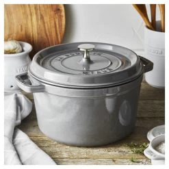 STAUB La Cocotte 4.75 L Cast Iron Round Tall Cocotte, Graphite-Grey 15 STAUB La Cocotte 4.75 L Cast Iron Round Tall Cocotte, Graphite-Grey -Staub Shop 16649755 3