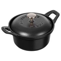 STAUB Vintage Line 500 Ml Cast Iron Round La Coquette, Black