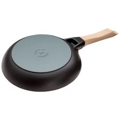 STAUB Pans 24 Cm / 9.5 Inch Cast Iron Frying Pan With Wooden Handle, Black -Staub Shop 16661764 1