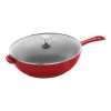 STAUB Pans 26 Cm / 10 Inch Cast Iron Daily Pan With Glass Lid, Cherry 2 STAUB Pans 26 Cm / 10 Inch Cast Iron Daily Pan With Glass Lid, Cherry -Staub Shop 16663676