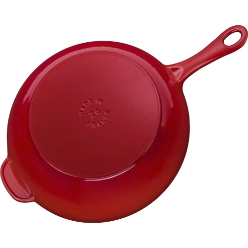 STAUB Pans 26 Cm / 10 Inch Cast Iron Daily Pan With Glass Lid, Cherry 5 STAUB Pans 26 Cm / 10 Inch Cast Iron Daily Pan With Glass Lid, Cherry - Image 3