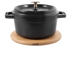 STAUB Specialities 16 Cm Round Beech Trivet Magnetic, Brown -Staub Shop 17018394 2