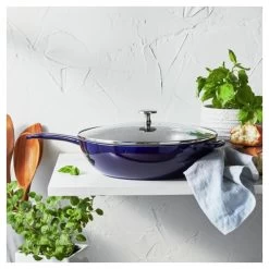 STAUB Pans 26 Cm / 10 Inch Cast Iron Frying Pan, Dark-Blue 12 STAUB Pans 26 Cm / 10 Inch Cast Iron Frying Pan, Dark-Blue -Staub Shop 17029212 4