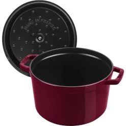 STAUB La Cocotte 4.75 L Cast Iron Round Tall Cocotte, Bordeaux -Staub Shop 17039221 4