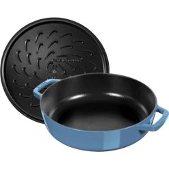 STAUB Braisers 3.7 L Cast Iron Round Saute Pan Chistera, Ice-Blue 11 STAUB Braisers 3.7 L Cast Iron Round Saute Pan Chistera, Ice-Blue -Staub Shop 17039631 2