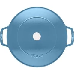 STAUB Braisers 3.7 L Cast Iron Round Saute Pan Chistera, Ice-Blue 12 STAUB Braisers 3.7 L Cast Iron Round Saute Pan Chistera, Ice-Blue -Staub Shop 17039631 3