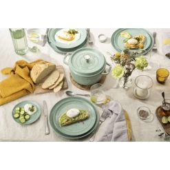 STAUB Dining Line 22 Cm Ceramic Round Plate Flat, Sage 9 STAUB Dining Line 22 Cm Ceramic Round Plate Flat, Sage -Staub Shop 17048727 3