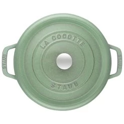 STAUB La Cocotte 3.8 L Cast Iron Round Cocotte, Sage -Staub Shop 17048730 4