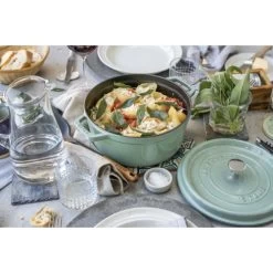 STAUB La Cocotte 3.8 L Cast Iron Round Cocotte, Sage -Staub Shop 17048730 5