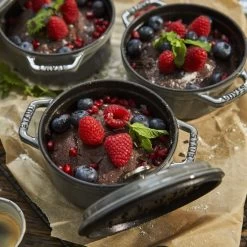 Staub 0.5 Qt. Round Cocotte/Dutch Oven | Graphite Grey -Staub Shop 40509 474 2 1