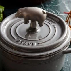 Staub Cast Iron Animal Knobs | Farm Animal Duo -Staub Shop 40510 657 9 01 1