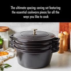 Staub Stackable Cocotte, Braiser, And Grill Pan With Lid | Black 28 Staub Stackable Cocotte, Braiser, And Grill Pan With Lid | Black -Staub Shop 712w2rqpvyl. ac sl1280 1