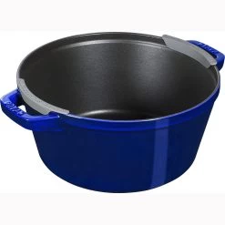 Staub Stackable Cocotte, Braiser, And Grill Pan With Lid | Dark Blue -Staub Shop 71kzfrbsyol. ac sl1500