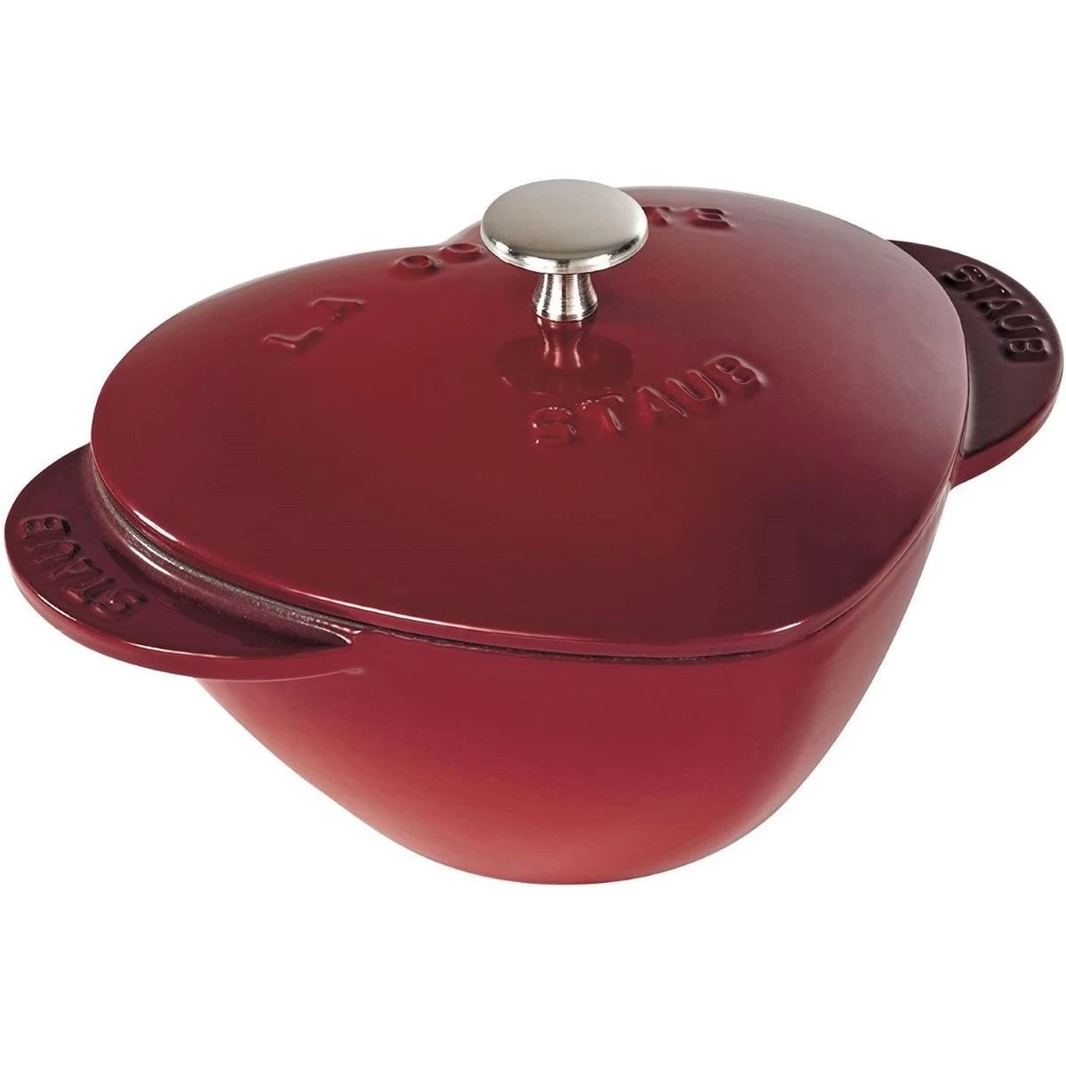 Staub 1.75 Qt. Heart Cocotte/Dutch Oven | Cherry Red